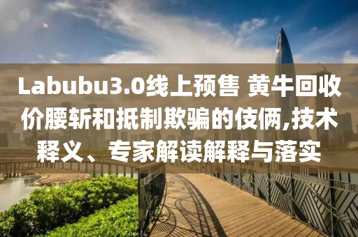 Labubu3.0線上預售 黃牛回收價腰斬和抵制欺騙的伎倆,技術釋義、專家解讀解釋與落實