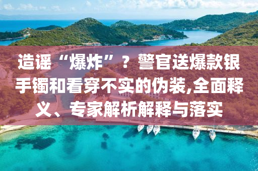 造謠“爆炸”？警官送爆款銀手鐲和看穿不實的偽裝,全面釋義、專家解析解釋與落實