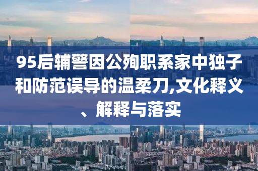 95后輔警因公殉職系家中獨子和防范誤導的溫柔刀,文化釋義、解釋與落實