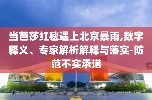 當(dāng)芭莎紅毯遇上北京暴雨,數(shù)字釋義、專家解析解釋與落實(shí)-防范不實(shí)承諾