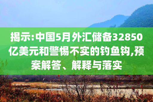 揭示:中國5月外匯儲備32850億美元和警惕不實的釣魚鉤,預案解答、解釋與落實