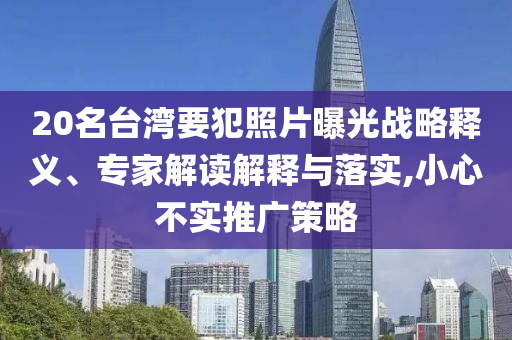 20名臺(tái)灣要犯照片曝光戰(zhàn)略釋義、專家解讀解釋與落實(shí),小心不實(shí)推廣策略