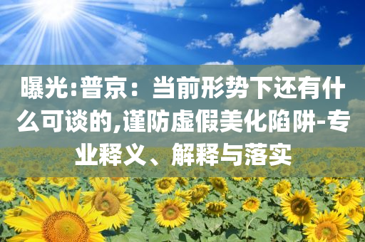 曝光:普京：當前形勢下還有什么可談的,謹防虛假美化陷阱-專業釋義、解釋與落實
