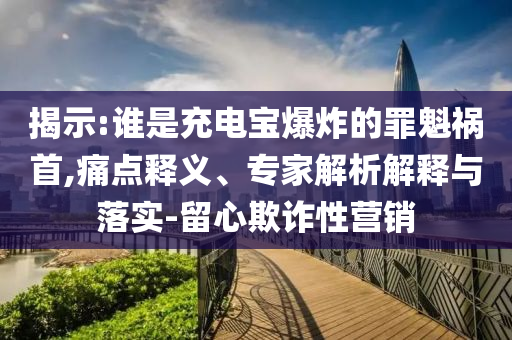 揭示:誰是充電寶爆炸的罪魁禍首,痛點釋義、專家解析解釋與落實-留心欺詐性營銷