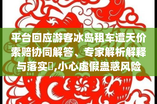 平臺回應游客冰島租車遭天價索賠協(xié)同解答、專家解析解釋與落實?,小心虛假蠱惑風險