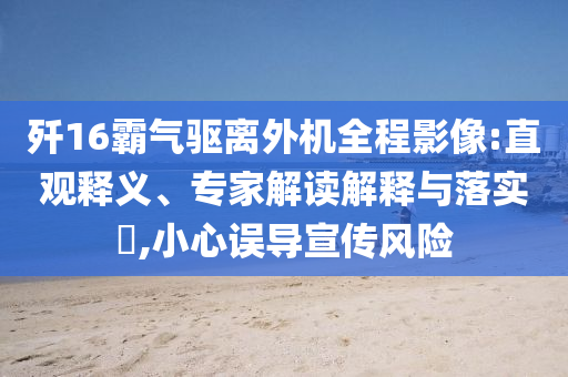 殲16霸氣驅離外機全程影像:直觀釋義、專家解讀解釋與落實?,小心誤導宣傳風險