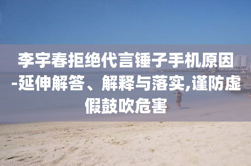 李宇春拒絕代言錘子手機原因-延伸解答、解釋與落實,謹防虛假鼓吹危害
