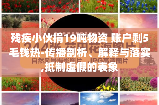 殘疾小伙捐19噸物資 賬戶剩5毛錢熱-傳播剖析、解釋與落實,抵制虛假的表象