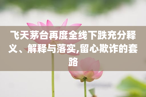 飛天茅臺再度全線下跌充分釋義、解釋與落實,留心欺詐的套路