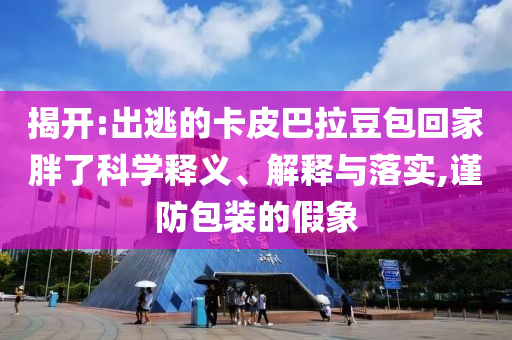 揭開:出逃的卡皮巴拉豆包回家胖了科學釋義、解釋與落實,謹防包裝的假象
