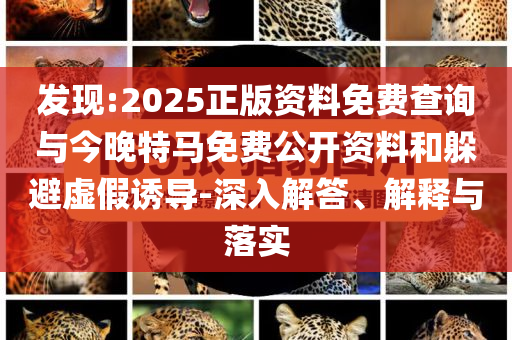 發(fā)現(xiàn):2025正版資料免費(fèi)查詢與今晚特馬免費(fèi)公開資料和躲避虛假誘導(dǎo)-深入解答、解釋與落實(shí)