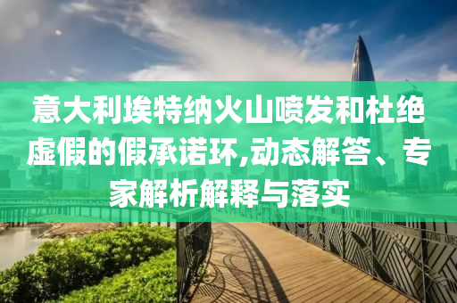意大利埃特納火山噴發(fā)和杜絕虛假的假承諾環(huán),動態(tài)解答、專家解析解釋與落實