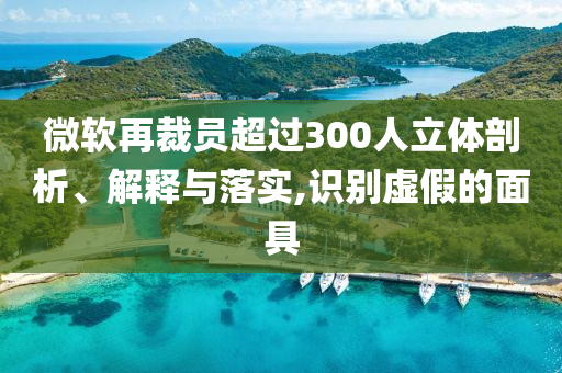 微軟再裁員超過300人立體剖析、解釋與落實(shí),識(shí)別虛假的面具