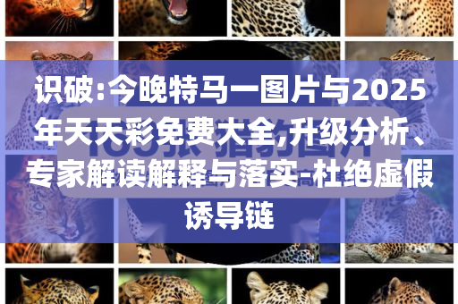 識破:今晚特馬一圖片與2025年天天彩免費(fèi)大全,升級分析、專家解讀解釋與落實-杜絕虛假誘導(dǎo)鏈
