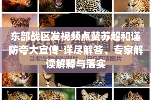 東部戰區發視頻點贊蘇超和謹防夸大宣傳-詳盡解答、專家解讀解釋與落實