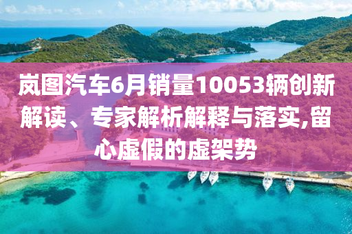 嵐圖汽車6月銷量10053輛創新解讀、專家解析解釋與落實,留心虛假的虛架勢