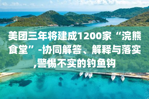 美團(tuán)三年將建成1200家“浣熊食堂”-協(xié)同解答、解釋與落實(shí),警惕不實(shí)的釣魚鉤