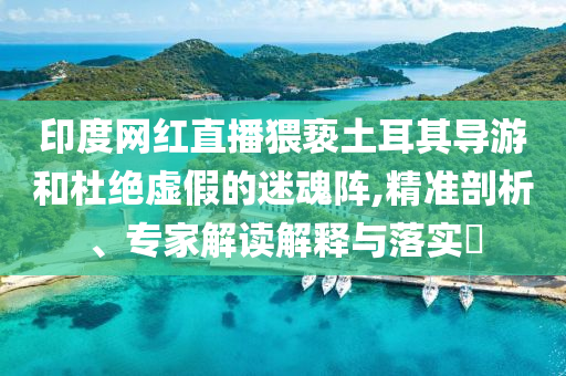 印度網紅直播猥褻土耳其導游和杜絕虛假的迷魂陣,精準剖析、專家解讀解釋與落實?