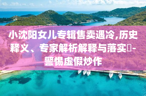 小沈陽女兒專輯售賣遇冷,歷史釋義、專家解析解釋與落實?-警惕虛假炒作