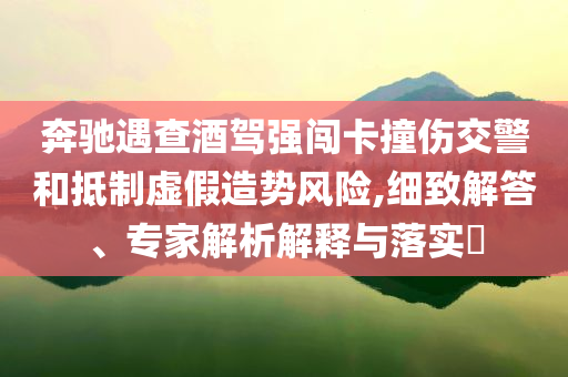 奔馳遇查酒駕強闖卡撞傷交警和抵制虛假造勢風險,細致解答、專家解析解釋與落實?