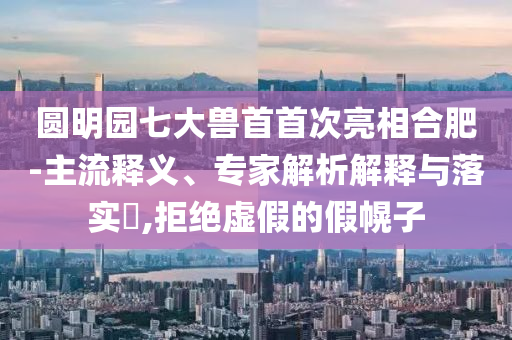 圓明園七大獸首首次亮相合肥-主流釋義、專家解析解釋與落實(shí)?,拒絕虛假的假幌子