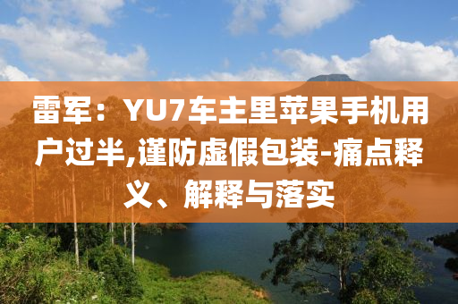 雷軍：YU7車主里蘋果手機用戶過半,謹防虛假包裝-痛點釋義、解釋與落實