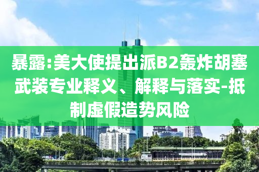 暴露:美大使提出派B2轟炸胡塞武裝專業釋義、解釋與落實-抵制虛假造勢風險