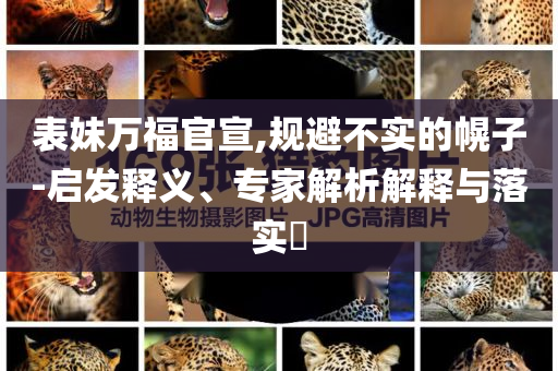表妹萬(wàn)福官宣,規(guī)避不實(shí)的幌子-啟發(fā)釋義、專家解析解釋與落實(shí)?