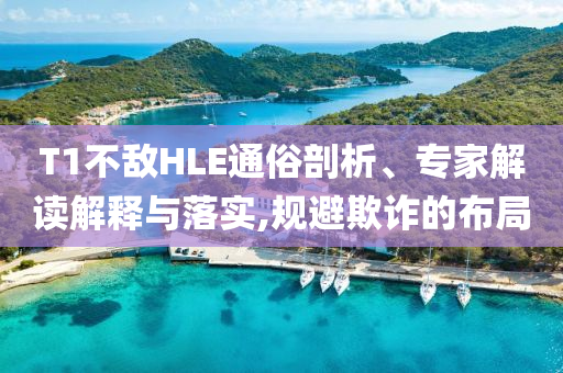 T1不敵HLE通俗剖析、專家解讀解釋與落實,規避欺詐的布局