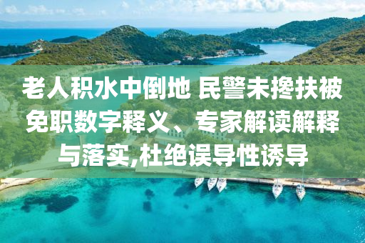 老人積水中倒地 民警未攙扶被免職數字釋義、專家解讀解釋與落實,杜絕誤導性誘導