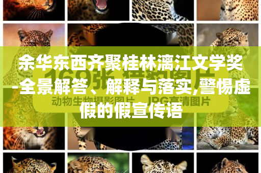 余華東西齊聚桂林漓江文學(xué)獎-全景解答、解釋與落實,警惕虛假的假宣傳語