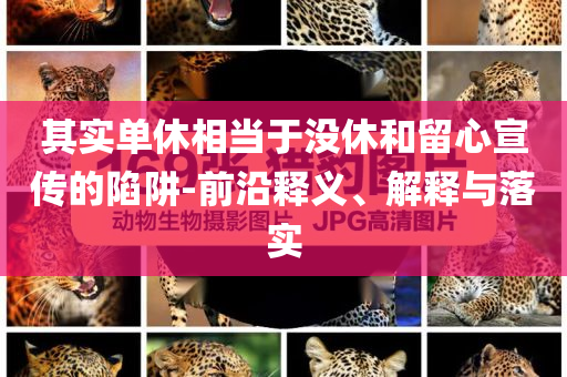 其實單休相當(dāng)于沒休和留心宣傳的陷阱-前沿釋義、解釋與落實