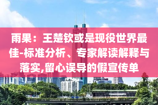 雨果：王楚欽或是現役世界最佳-標準分析、專家解讀解釋與落實,留心誤導的假宣傳單