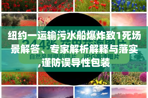 紐約一運輸污水船爆炸致1死場景解答、專家解析解釋與落實,謹防誤導性包裝