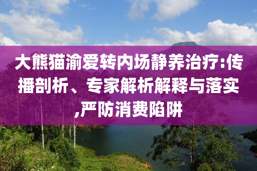 大熊貓渝愛(ài)轉(zhuǎn)內(nèi)場(chǎng)靜養(yǎng)治療:傳播剖析、專家解析解釋與落實(shí),嚴(yán)防消費(fèi)陷阱