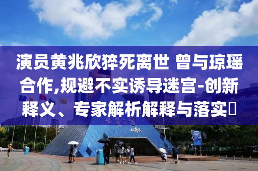 演員黃兆欣猝死離世 曾與瓊瑤合作,規(guī)避不實(shí)誘導(dǎo)迷宮-創(chuàng)新釋義、專家解析解釋與落實(shí)?