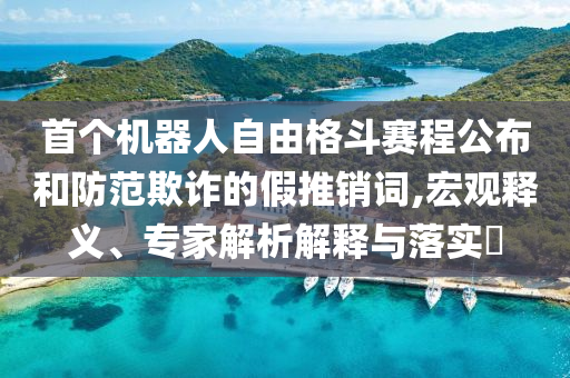 首個機器人自由格斗賽程公布和防范欺詐的假推銷詞,宏觀釋義、專家解析解釋與落實?