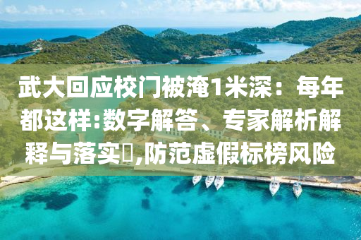 武大回應校門被淹1米深：每年都這樣:數字解答、專家解析解釋與落實?,防范虛假標榜風險