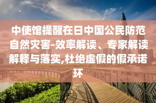 中使館提醒在日中國公民防范自然災(zāi)害-效率解讀、專家解讀解釋與落實(shí),杜絕虛假的假承諾環(huán)