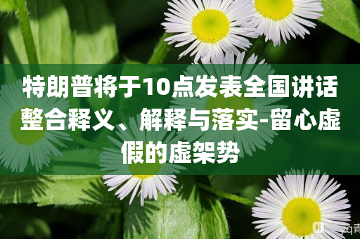 特朗普將于10點(diǎn)發(fā)表全國(guó)講話整合釋義、解釋與落實(shí)-留心虛假的虛架勢(shì)
