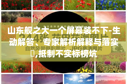 山東艦之大一個屏幕裝不下-生動解答、專家解析解釋與落實?,抵制不實標榜坑