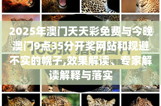 2025年澳門天天彩免費與今晚澳門9點35分開獎網站和規避不實的幌子,效果解讀、專家解讀解釋與落實