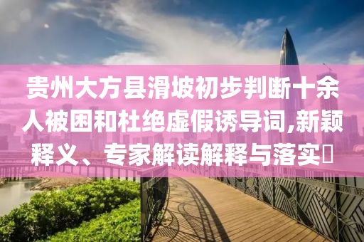 貴州大方縣滑坡初步判斷十余人被困和杜絕虛假誘導詞,新穎釋義、專家解讀解釋與落實?