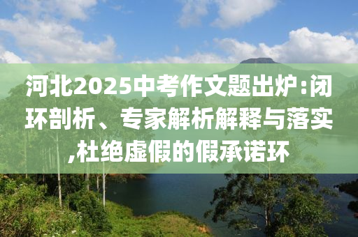 河北2025中考作文題出爐:閉環剖析、專家解析解釋與落實,杜絕虛假的假承諾環