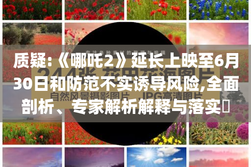 質疑:《哪吒2》延長上映至6月30日和防范不實誘導風險,全面剖析、專家解析解釋與落實?