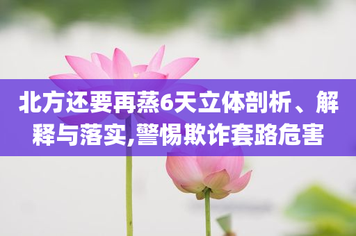 北方還要再蒸6天立體剖析、解釋與落實,警惕欺詐套路危害