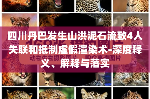 四川丹巴發(fā)生山洪泥石流致4人失聯(lián)和抵制虛假渲染術(shù)-深度釋義、解釋與落實(shí)