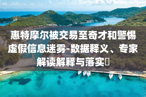 惠特摩爾被交易至奇才和警惕虛假信息迷霧-數據釋義、專家解讀解釋與落實?