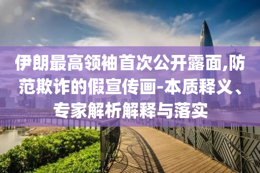 伊朗最高領袖首次公開露面,防范欺詐的假宣傳畫-本質釋義、專家解析解釋與落實