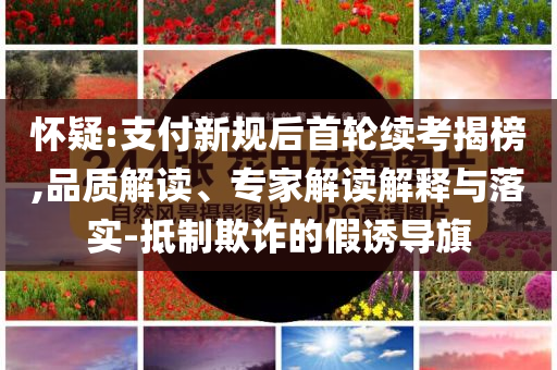 懷疑:支付新規(guī)后首輪續(xù)考揭榜,品質(zhì)解讀、專家解讀解釋與落實-抵制欺詐的假誘導(dǎo)旗
